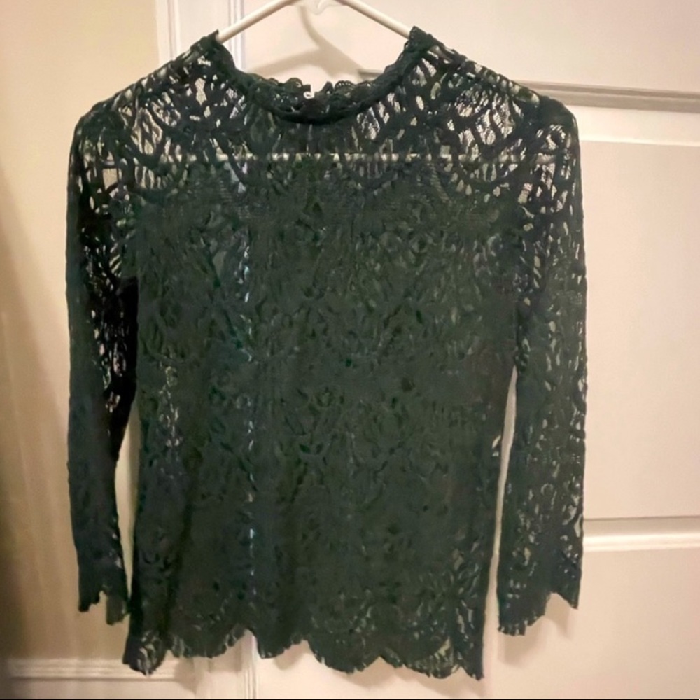 Green Zara top